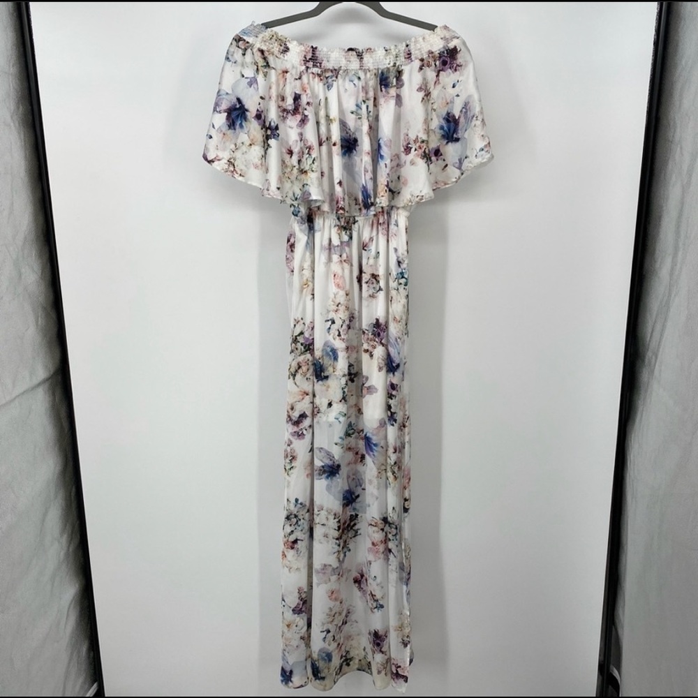 Show me your mumu - gorgeous off shoulder or strapless floral silky maxi dress